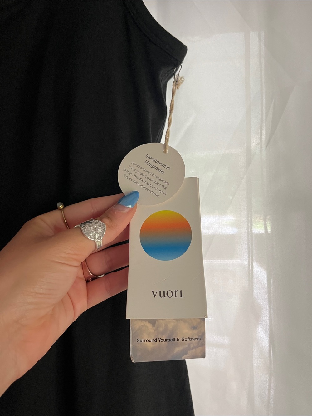 Vuori Dreamknit Black Tank Midi Dress View 2